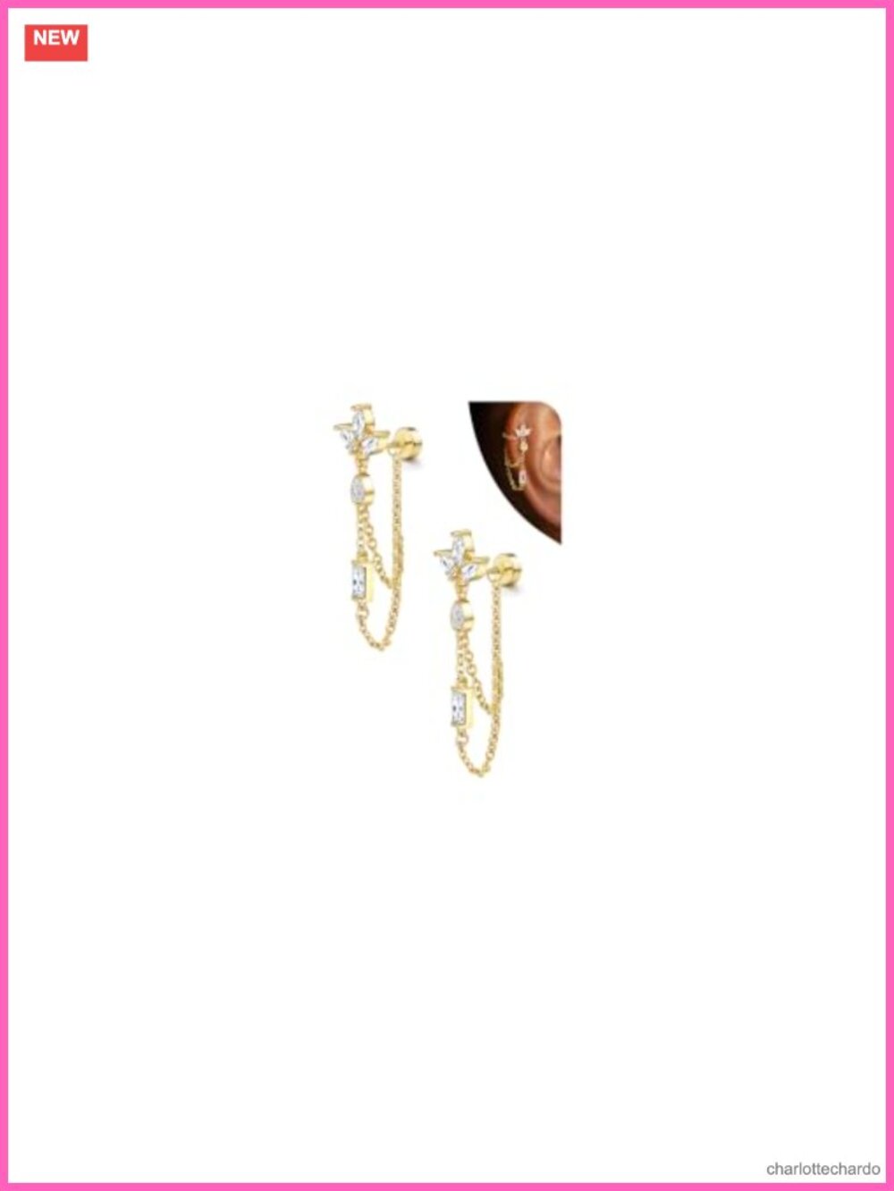 925 Sterling Silver Flat Back Cartilage Earrings Hypoallergenic 20G Stud